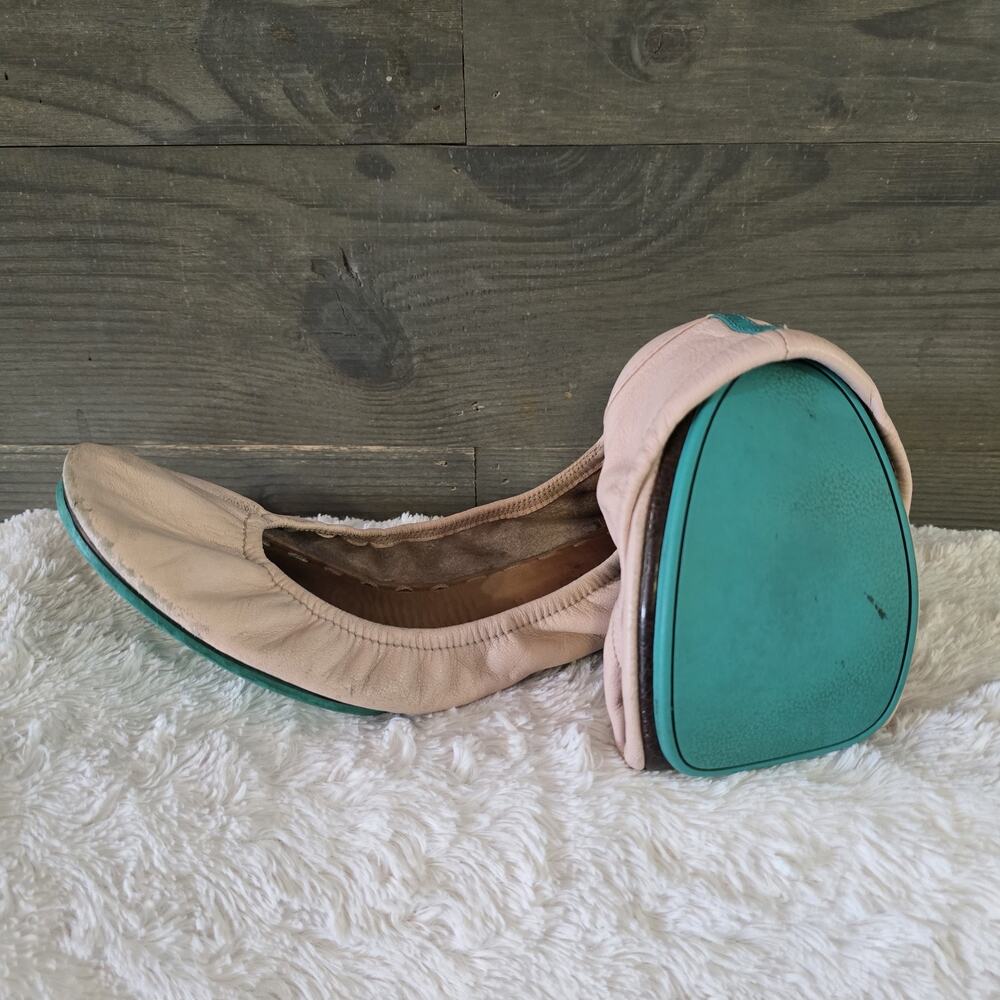 Tieks Gavrieli Ballet Flats Sz 8 Blush Pink Patent Italian Leather Shoes EUC